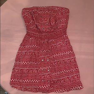 red off the shoulder dress